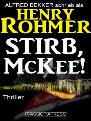cover image of Stirb, McKee! Thriller